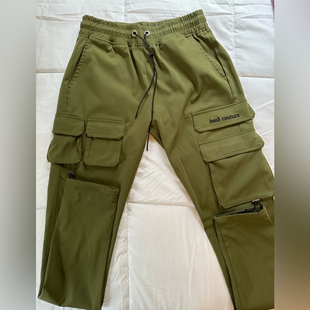 Army Green Cargo Hood Couture